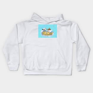 Sushi pirates in the sea Kids Hoodie